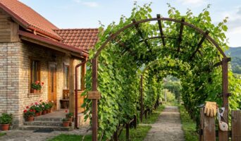 Виноградна галерея біля будинку: як створити живу стіну із лози